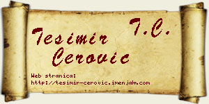 Tešimir Cerović vizit kartica